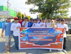 Pemerintah Desa Lombong Timur Semarkan Pembukaan PORSENI Dengan Defile Meriahkan HUT RI Ke-79