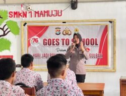 Semarak HUT Polwan ke-76, Polwan Polda Sulbar Edukasi Pelajar Bijak Bersosial Media