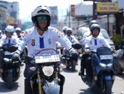 Kapolda dan Forkopimda Sulbar Pimpin Pawai Kendaraan Tertib Berlalu Lintas dan Taat Pajak.