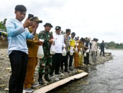 Pemprov Sulbar Tebar 30.000 Ribu Benih Ikan lele Di Bendungan Banua Majene